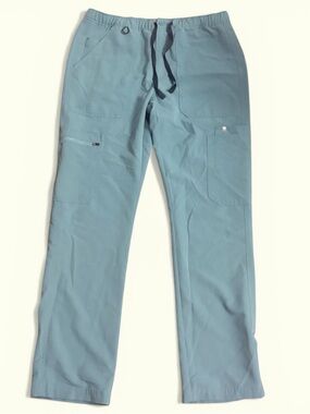 FIGS Slate Green Cargo Drawstring Scrubs Pants